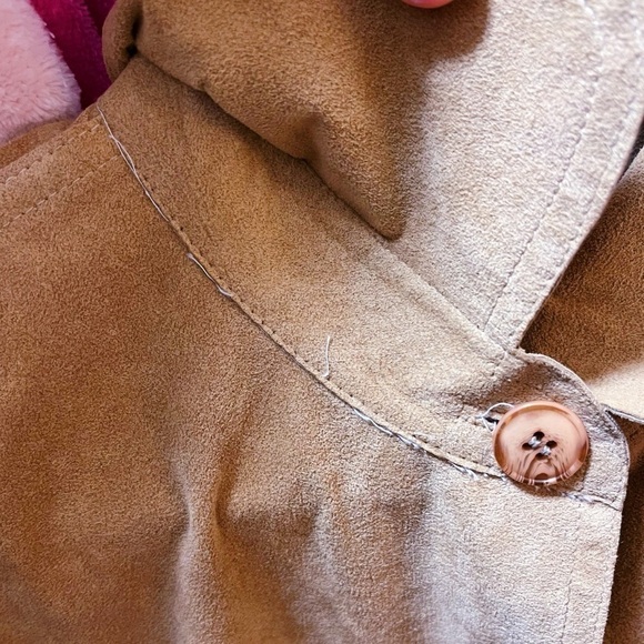 Ultrasuede Camel Dress Women’s S-M Tan Sleeveless Button-Down Midi Vintage - Picture 10 of 13